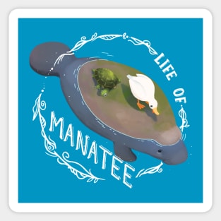 Life Of Manatee : with a duck and a turtle friend Sticker